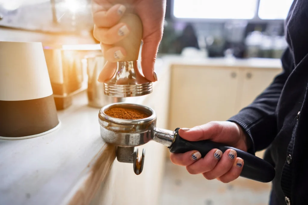 Barista making espresso Barista making espresso
