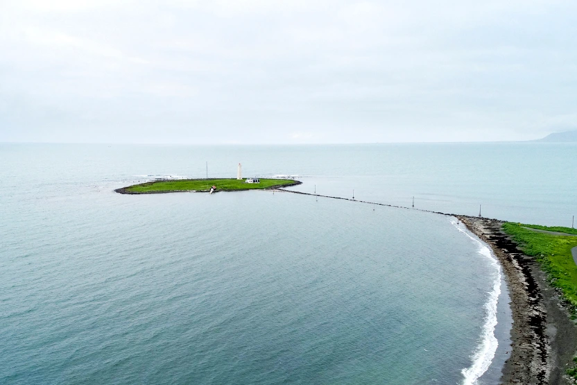 Iceland's Grótta, from a distance