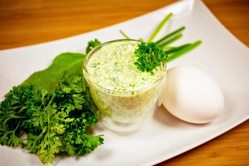 German Grüne Soße (Green Sauce).