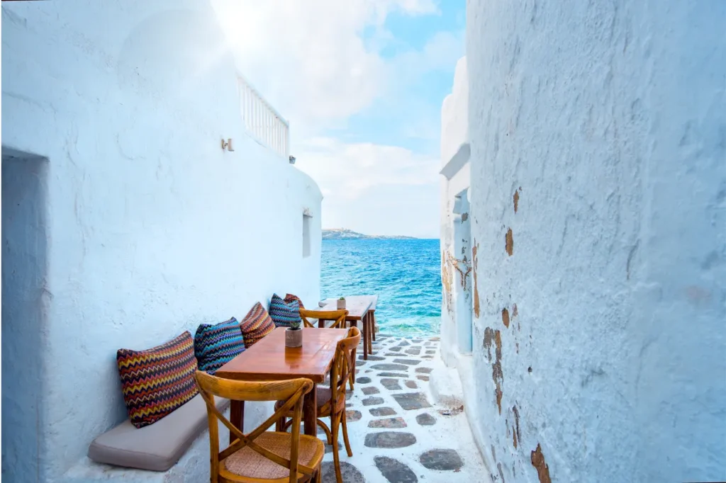 An alley in Mykonos