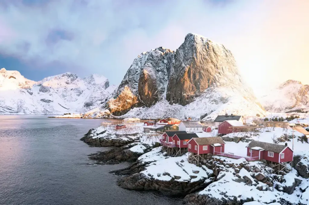 Hamnoy, Norway at sunrise Hamnoy, Norway at sunrise