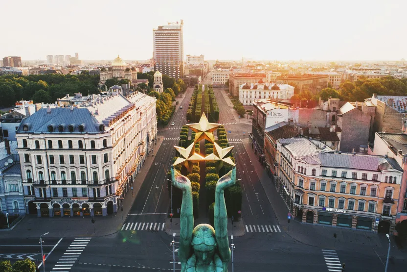 Old town Riga at sunset