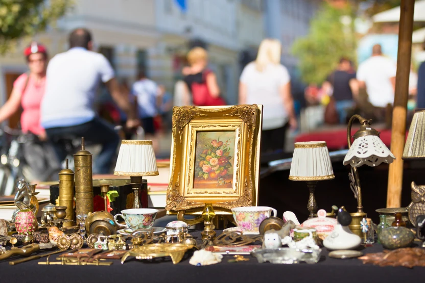 Items for sale at a flea market in Vienna