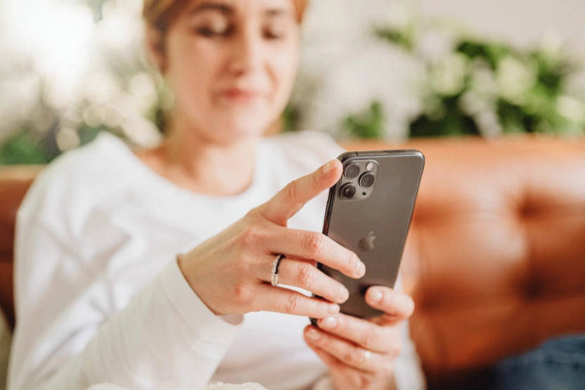 Woman on her mobile phone