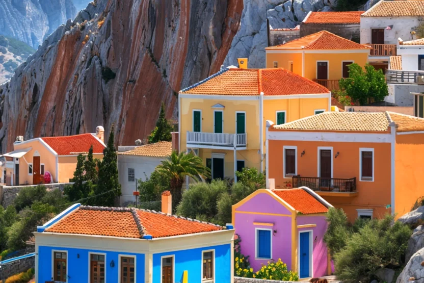 Kastellorizo's colorful buildings