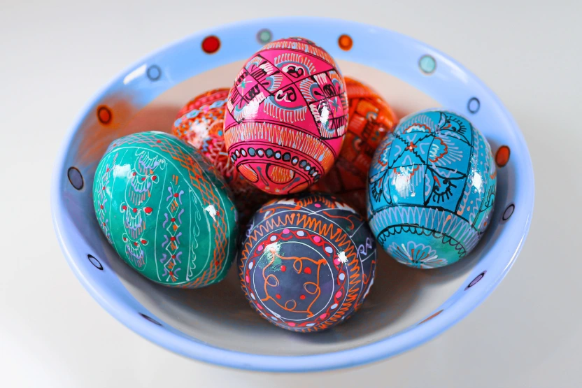 Hand painted Czech Easter eggs