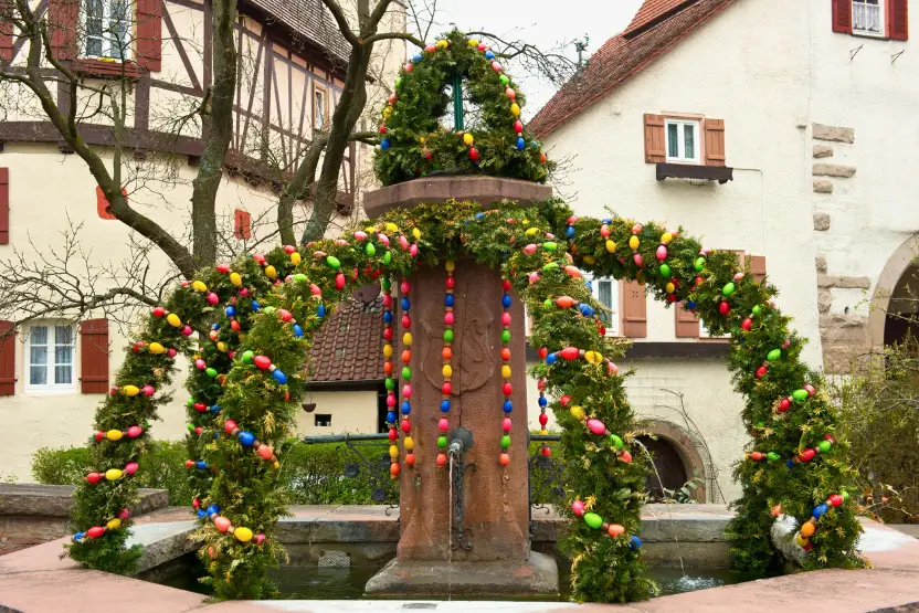German Easter fountain