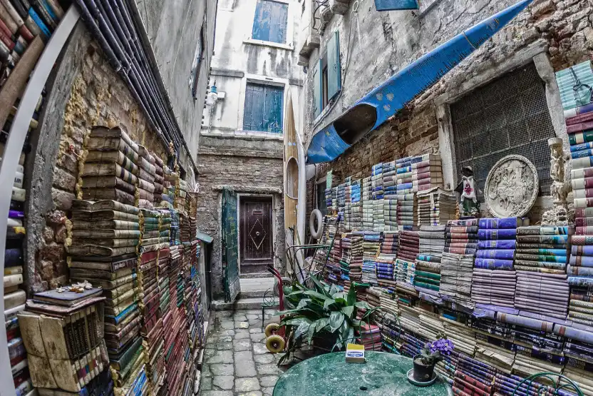 Libreria Acqua Alta in Venice, Italy
