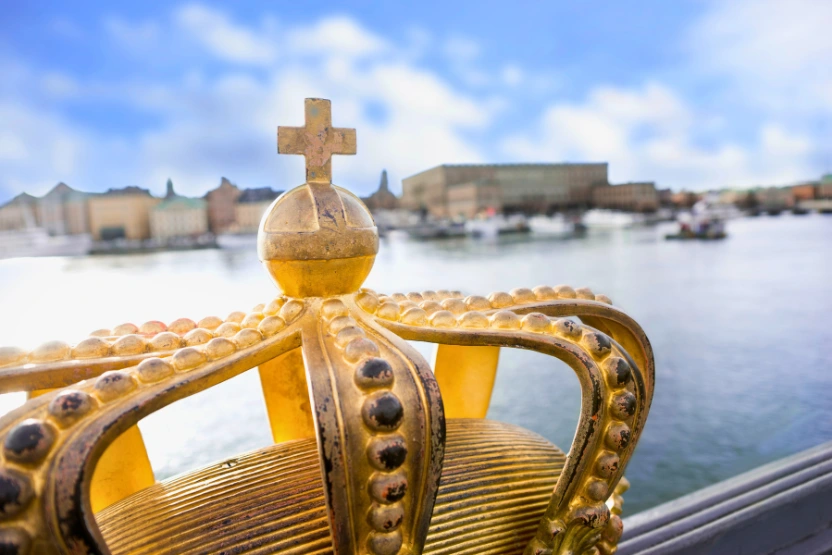 Golden crown at Kungliga Slottet