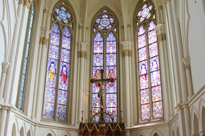 Stained glass at Sofiakyrkan