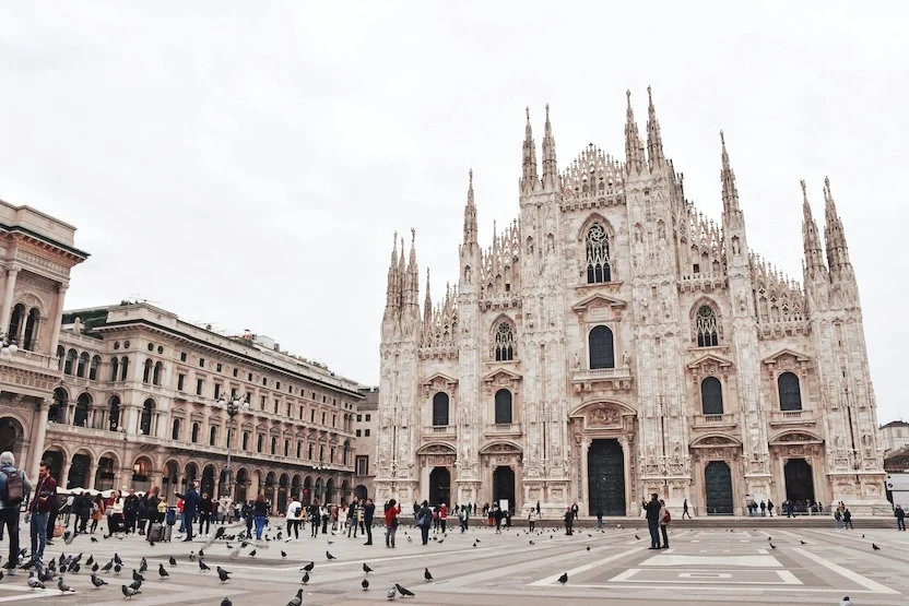 A cathedral in Milan.