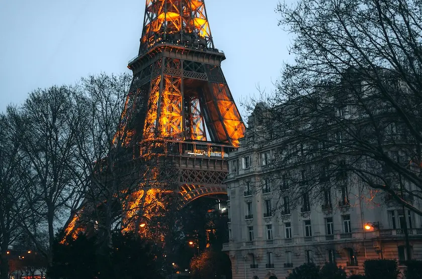 The Eiffel Tower at night
