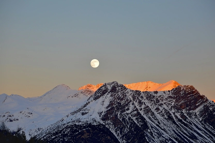 Moonrise over Livigno