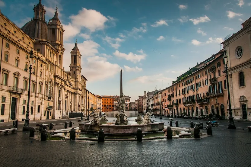 Centro Storico Piazza in Rome, Italy.