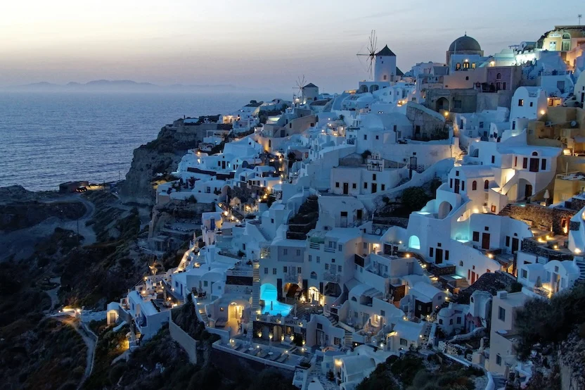Santorini at night