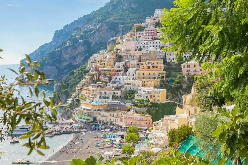 Sorrento through the trees.