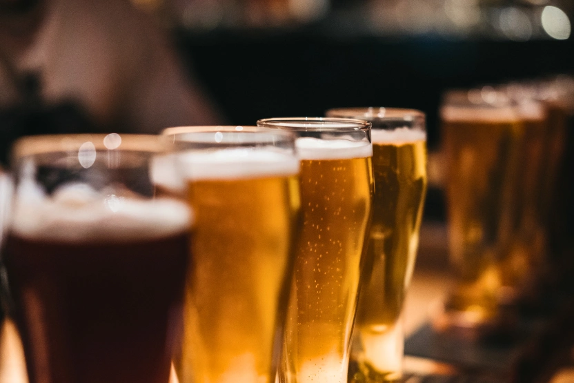 Glasses of Swedish beer
