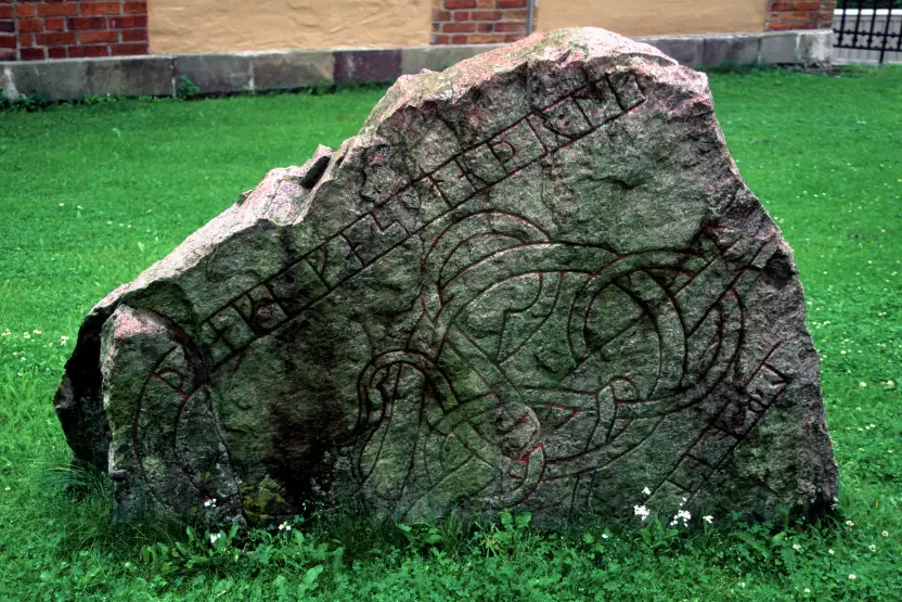 An ancient viking runestone