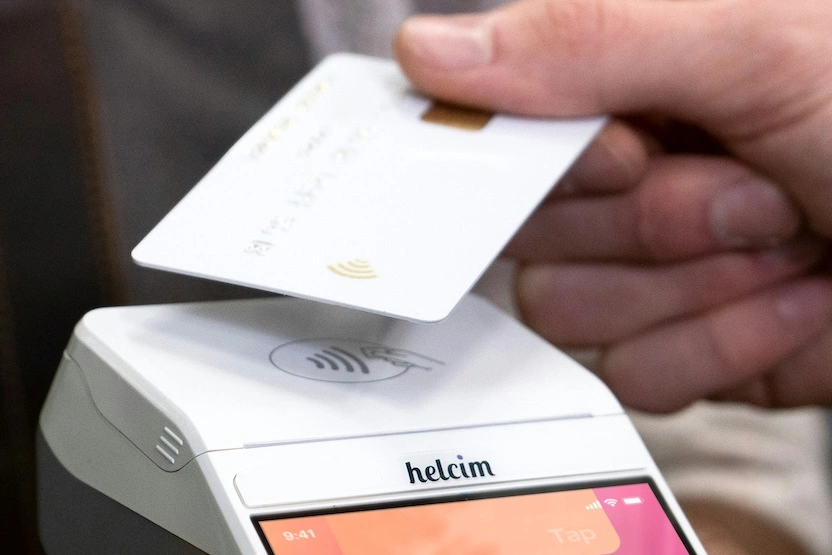 Paying with card, by tapping