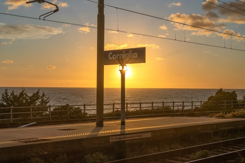 A train stop in Italy