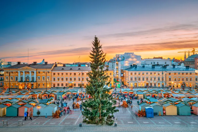 Christmas market in Helsinki, Finland