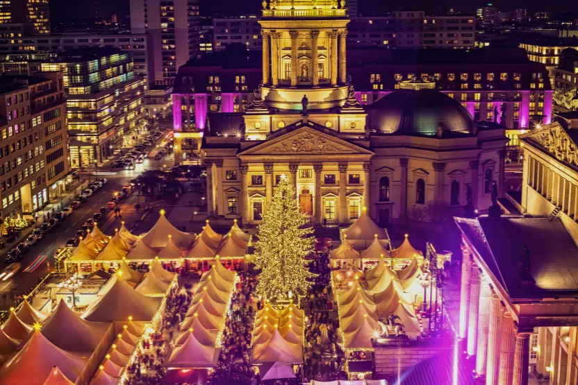 Berlin Christmas Market at night