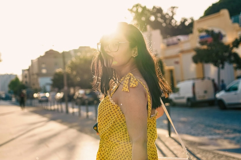 Female tourist in Portugal