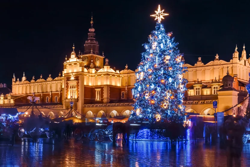 Christmas tree in Krakow, Poland