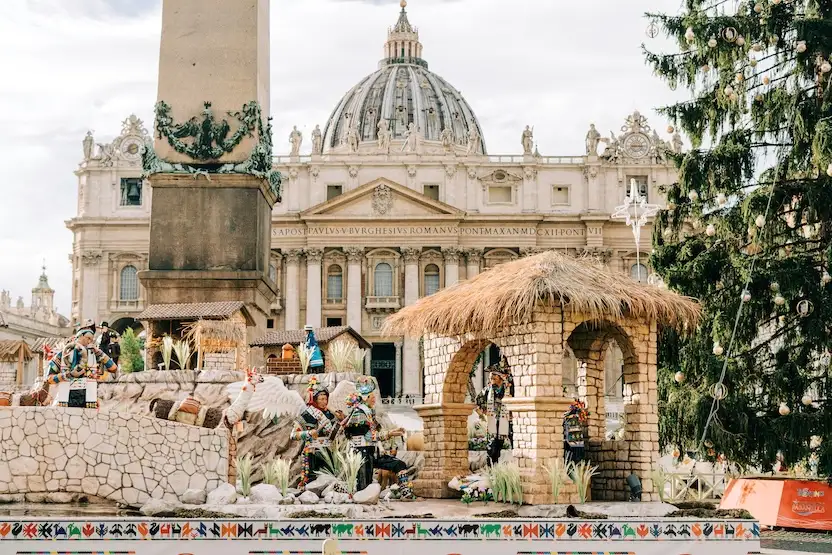 Nativity Scene at St. Peter's Square in Rome, Italy