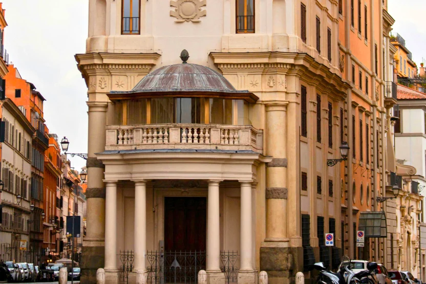 The front of Zuccari Palace in Rome