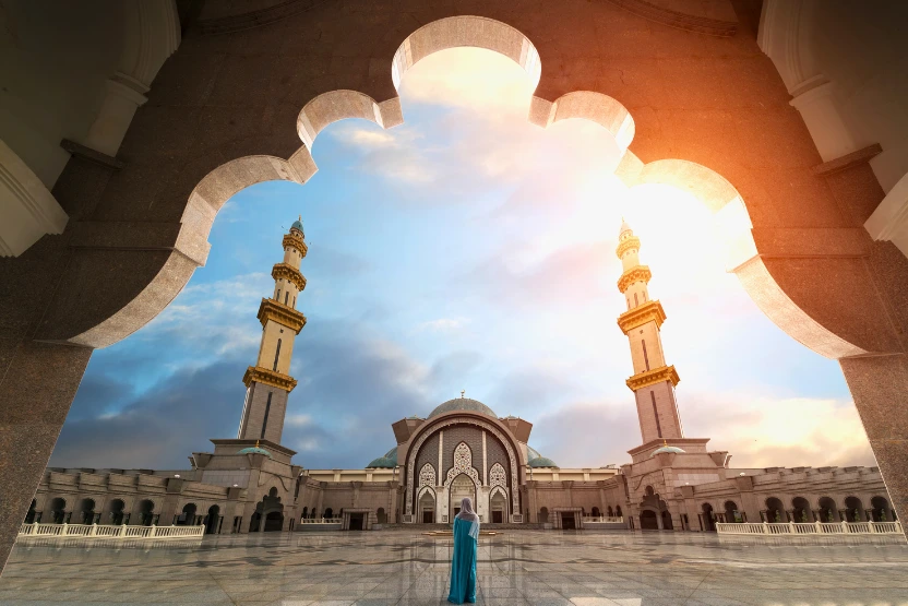 Malaysian Mosque at sunrise