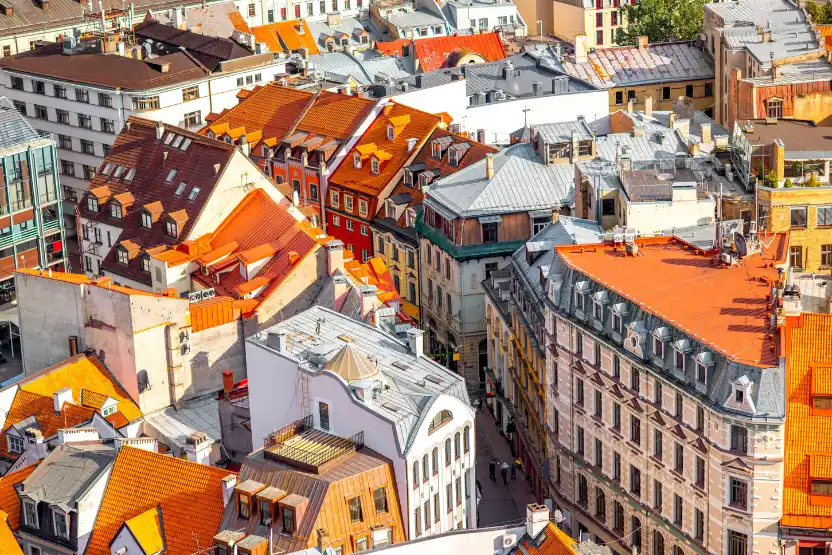 Riga, Latvia drone view