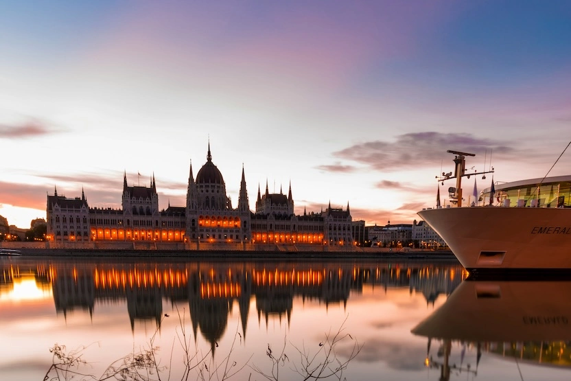 The Hungarian Parliament at sunset