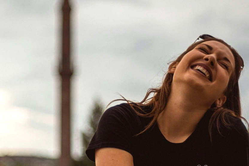 Young woman laughing