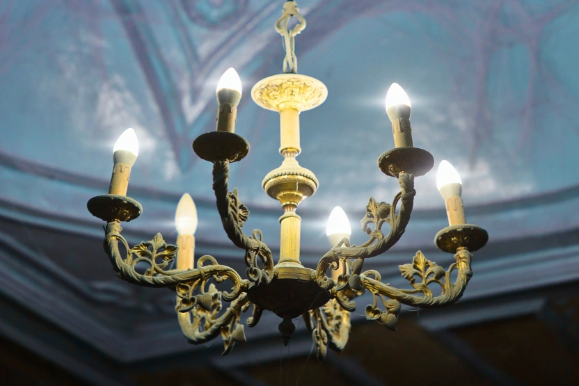 An old chandelier
