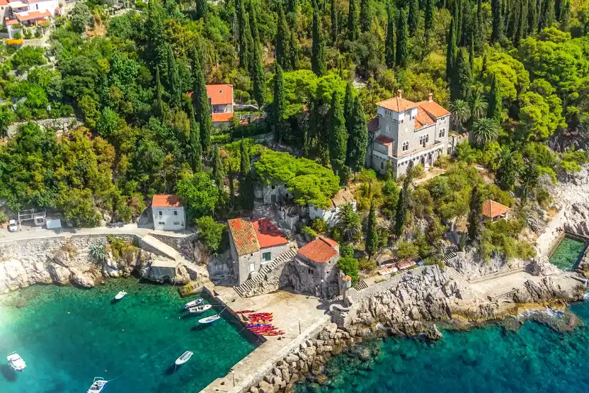 Bird's eye view of The Trsteno Arboretum
