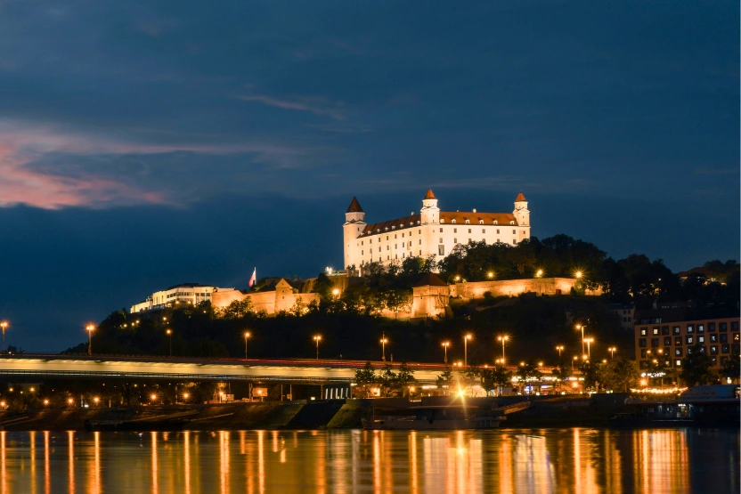Bratislava Castle at night