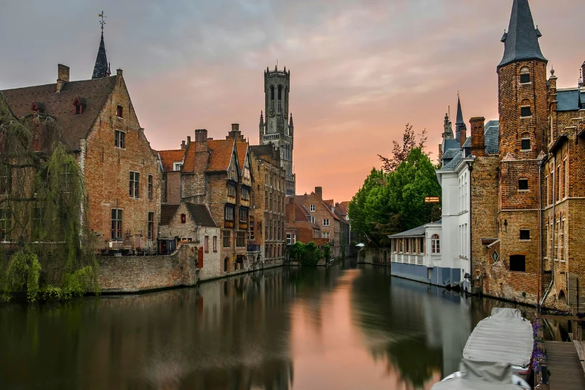 Canal in Bruges, Belgium