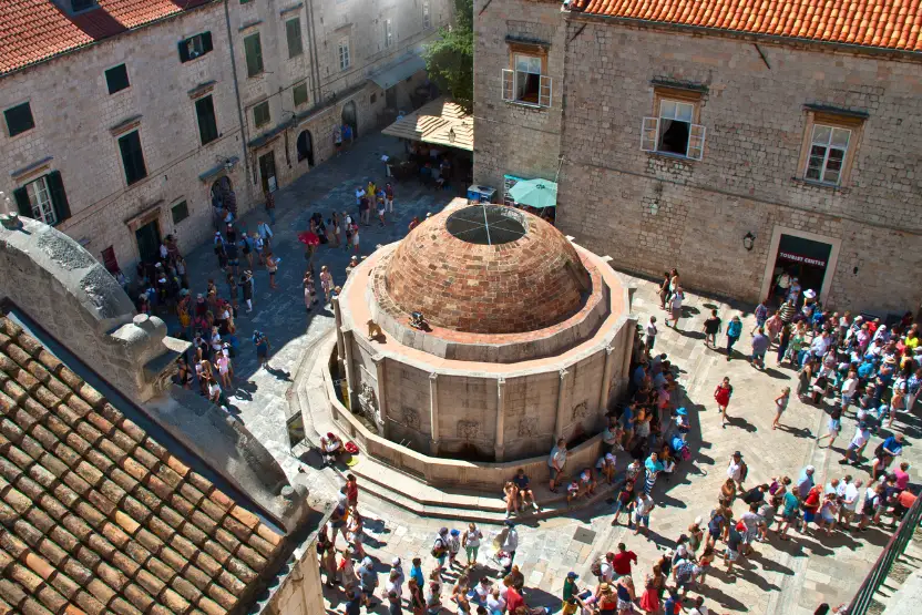 Overhead view of Onofrio's Large Fountain