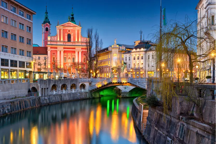 Ljubljana's riverfront