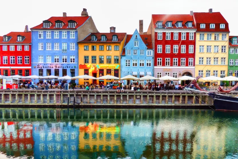 Colorful buildings in Copenhagen, Denmark