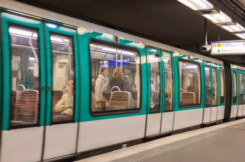 The Paris Metro train