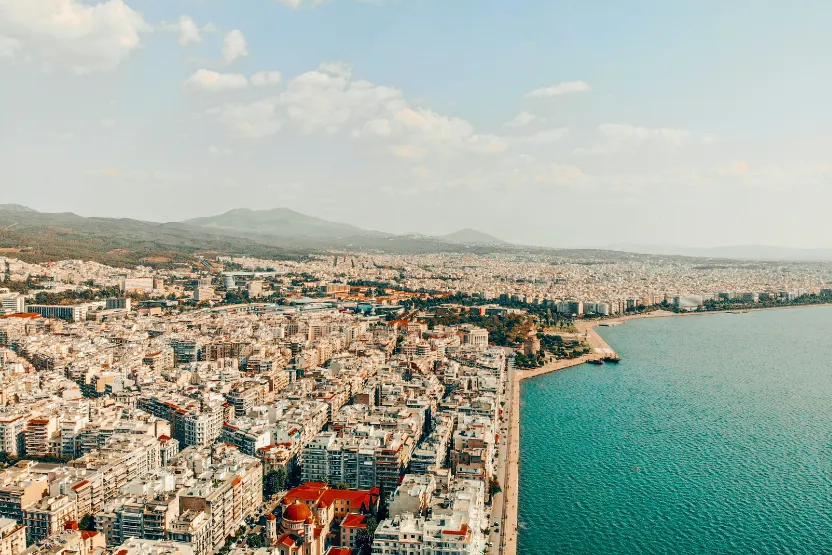 Bird's eye view of Thessaloniki