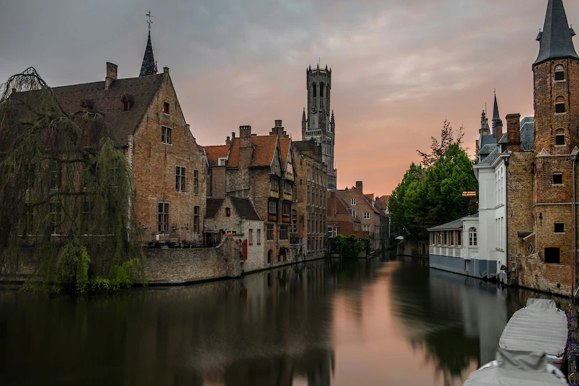 View of the canal in Bruges, Belgium
