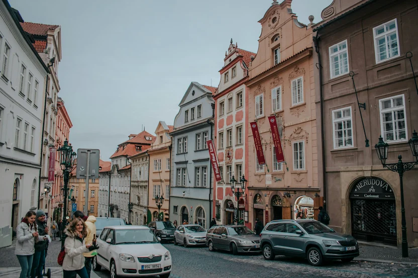 City streets in Prague