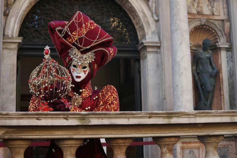 Person dressed in typical carnival costume