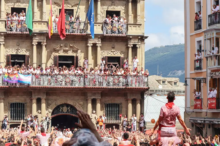 Watching from the balconies 