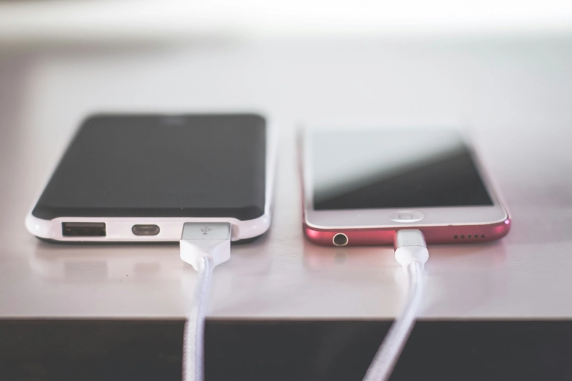 External battery connected to phone
