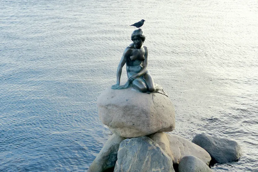 Mermaid on rock in Copenhagen