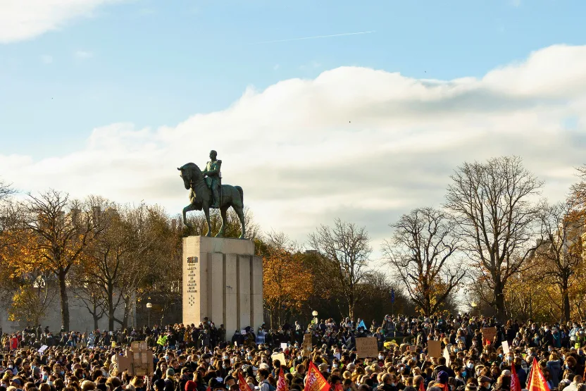 A protest in Paris, France